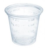 Dart 1oz PS Plastic Medical Portion Cup P101M - Clear, 5000 count